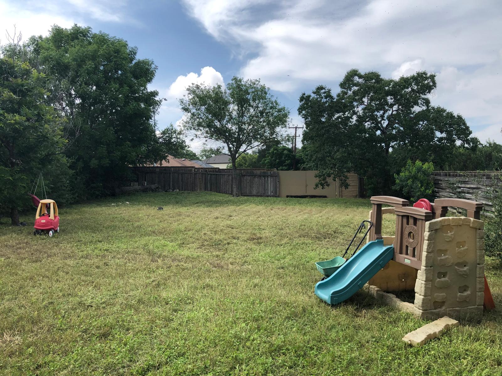 Backyard Playset Lawn after